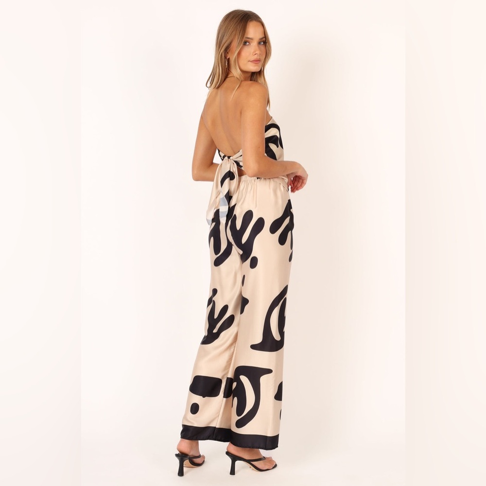Petal & Pup Black and Cream Wide Leg Jumpsuit